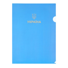 Папка-кутик А4, UKRAINE, блакитна