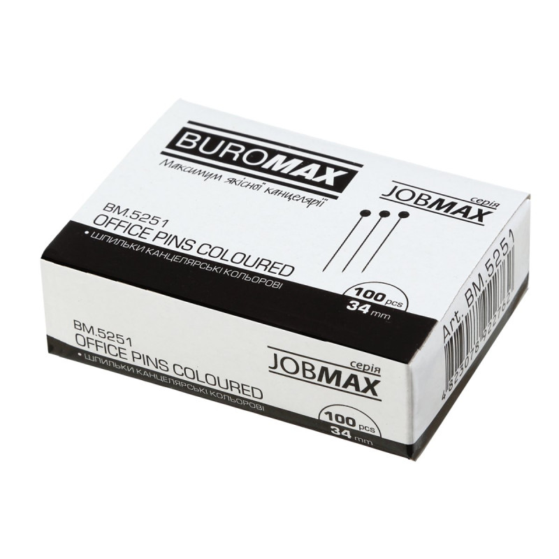 Шпильки кольорові, 34 мм JOBMAX, 100 шт.