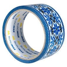 Клейка стрічка пак. 48мм x 35м, ВИШИВАНКА синя
