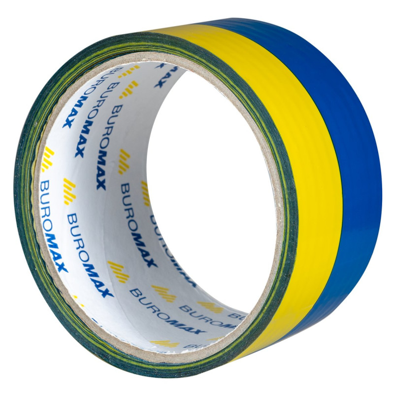 Клейка стрічка пак. 48мм x 35м, синьо-жовта