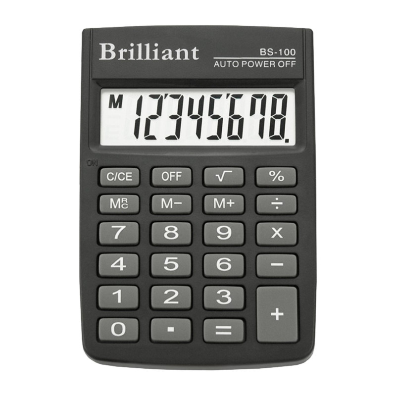 Калькулятор кишеньковий BS-100Х  8р., 2-пит