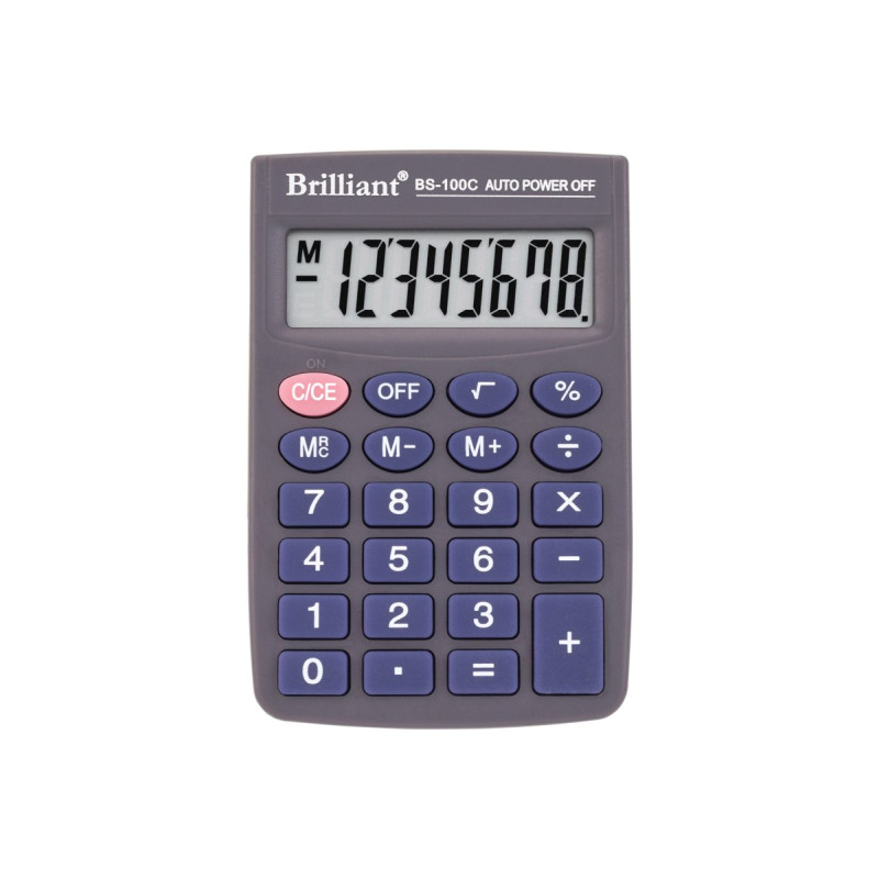 Калькулятор кишеньковий BS-100C  8р., 1-пит