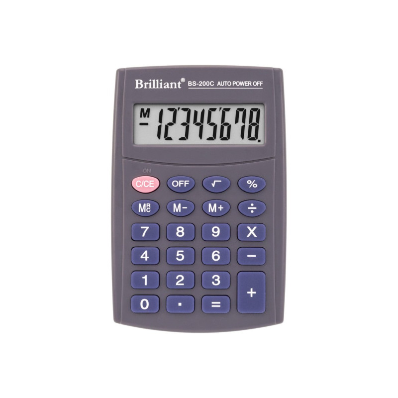 Калькулятор кишеньковий BS-200C  8р., 1-пит