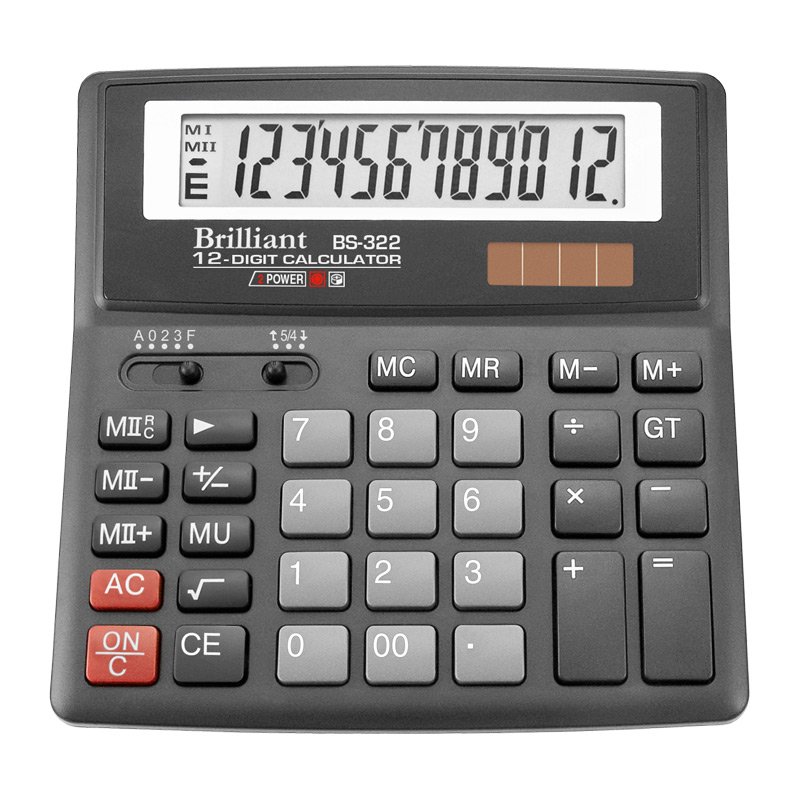 Калькулятор BS-322 12р., 2-пит Калькулятор BS-322 12р., 2-пит