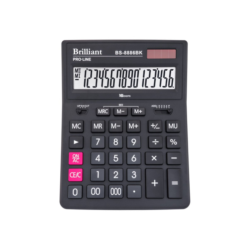 Калькулятор BS-8886BK 16р., 2-живл.