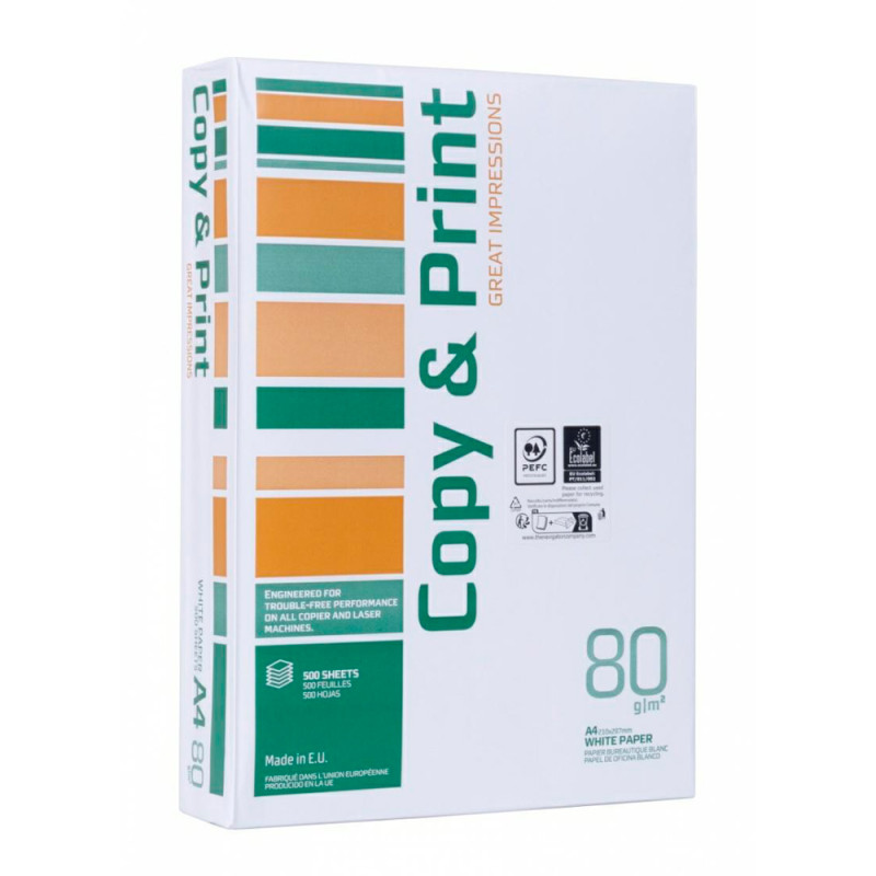 Папір COPY & PRINT, А4, клас C, 80г/м2, 500 арк.