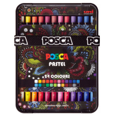 Пастель воскова POSCA PASTEL, 24 кол.