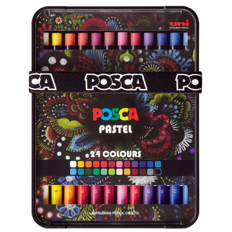 Пастель воскова POSCA PASTEL, 24 кол.