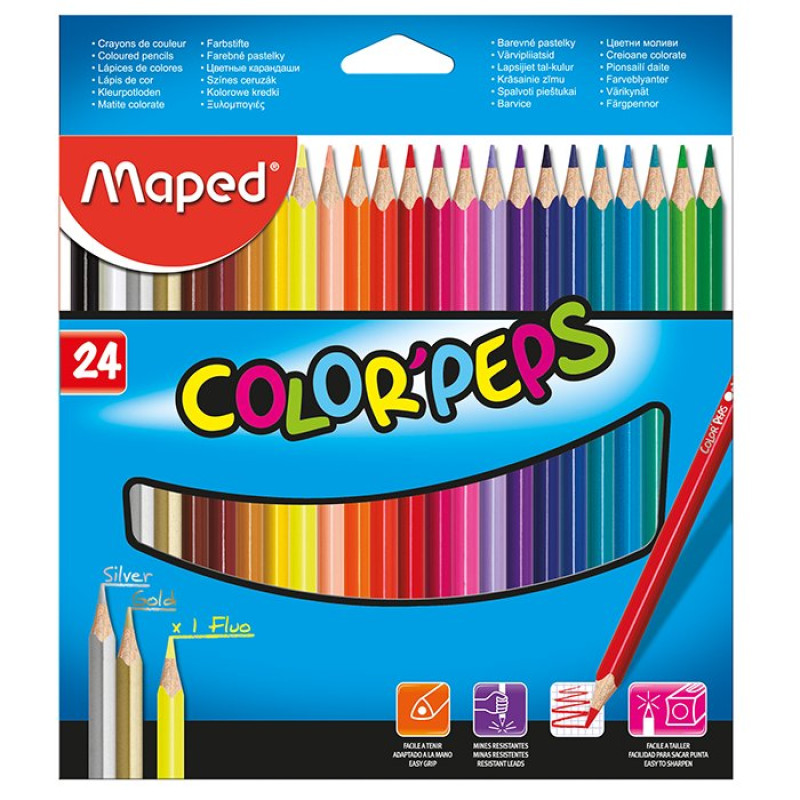 Олівці кольорові COLOR PEPS Classic, 24 кольорів