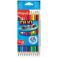 Олівці кольорові COLOR PEPS Duo, двосторонні 12шт./24 кол.