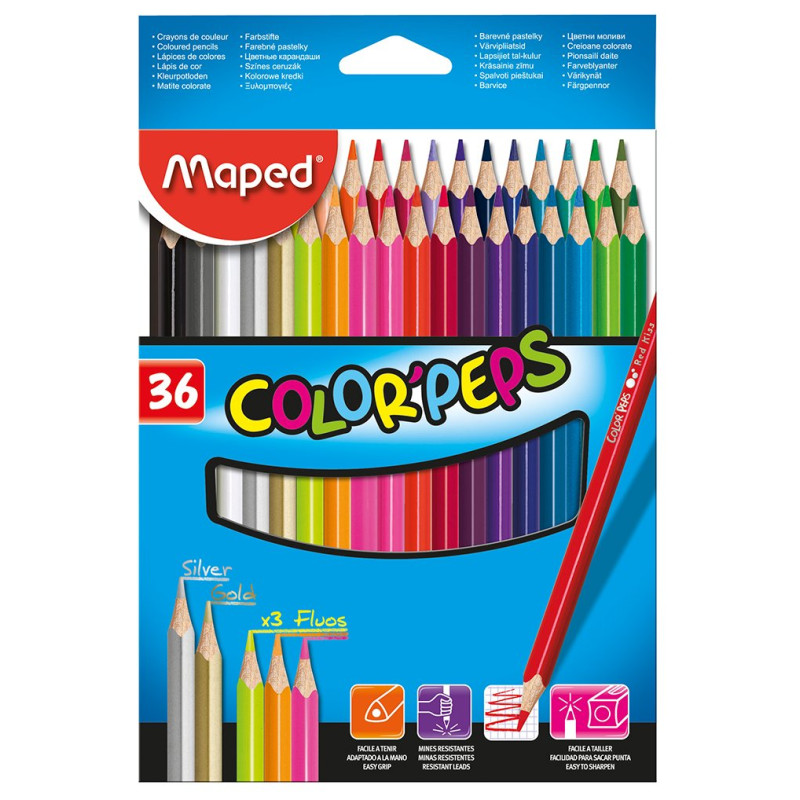 Олівці кольорові COLOR PEPS Classic, 36 кольорів Олівці кольорові COLOR PEPS Classic, 36 кольорів