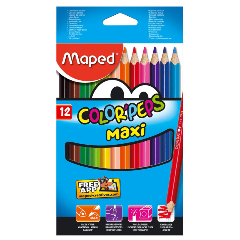 Олівці кольорові COLOR PEPS Jumbo, 12 кольорів