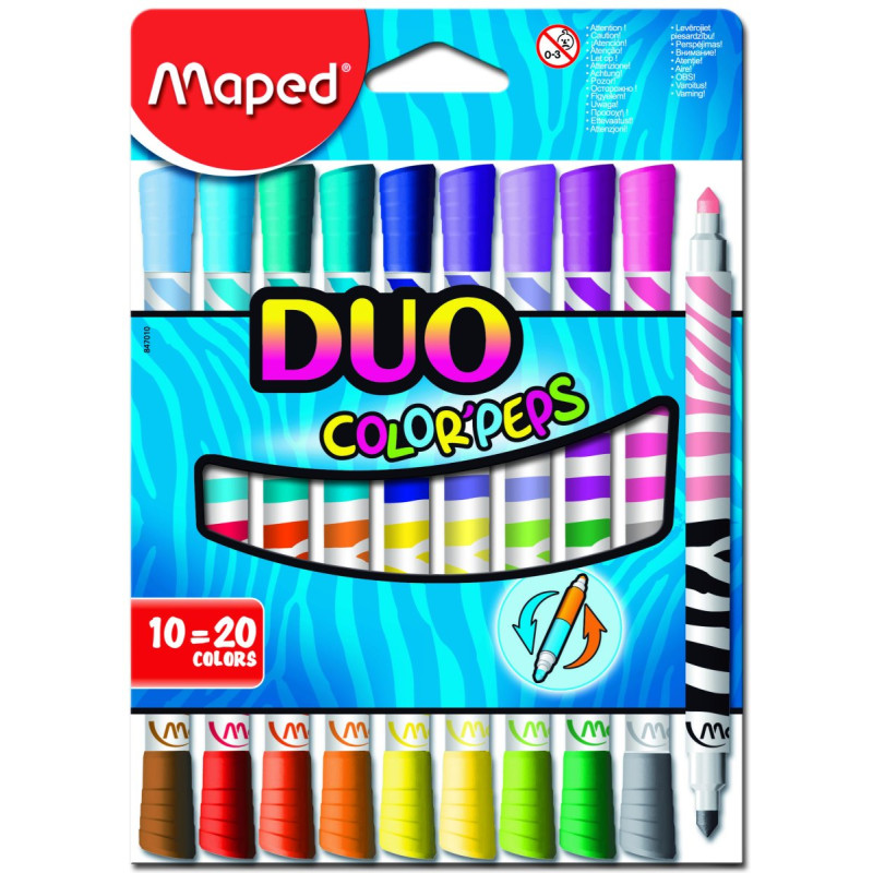Фломастери COLOR PEPS DUO, 20 кол.