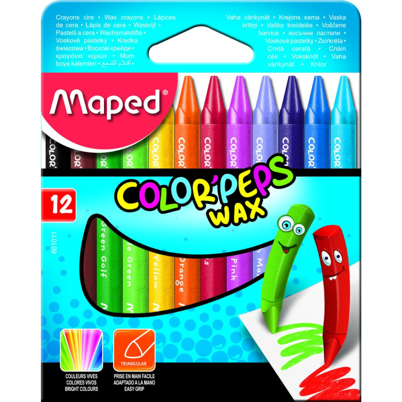 Крейда воскова COLOR PEPS Wax Crayons, 12 кол.