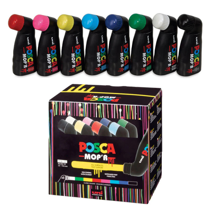 Набір маркерів uni POSCA, 3-19мм, 8 шт