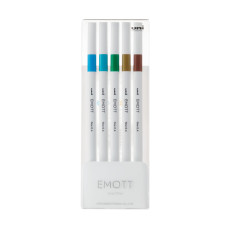 Лайнер uni EMOTT 0.4мм fine line, Island Color, 5 кольорів