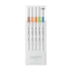 Лайнер uni EMOTT 0.4мм fine line, Nature Color, 5 кольорів