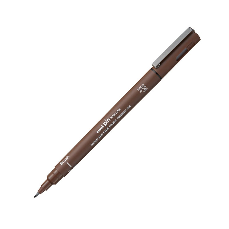 Лайнер браш Uni PIN Brush FINE LINE, сепія