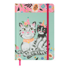Книжка записна ANIMALS, на гумці, А5, 96 арк., кліт., офсет крем., тв.лам.обл., м'ятна, KIDS LINE