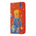 Книжка записна BEAR на гумці, А7, 80 арк., клітинка., офсет крем., тв.лам.обл., помаранчева, KIDS L