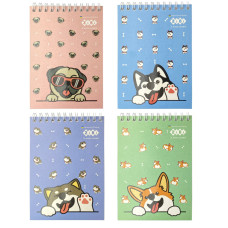 Блокнот на пружині зверху PUPPIES, А6, 40 арк., карт.обкл., KIDS Line