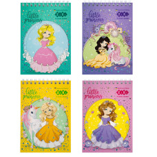 Блокнот на пружині зверху PRINCESS, А6, 40 арк., карт.обкл., KIDS Line