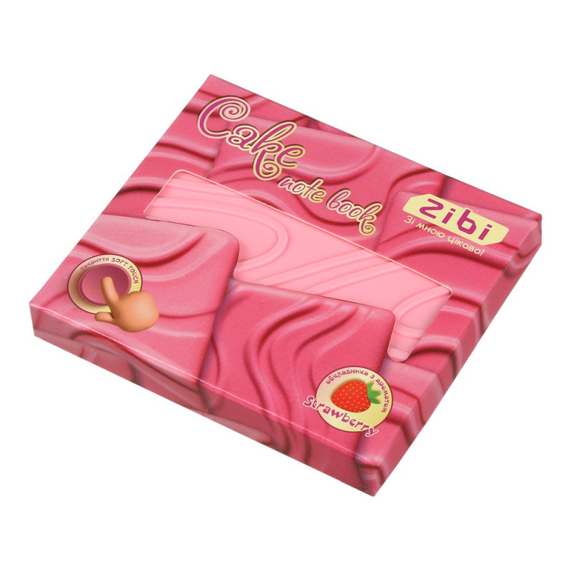 Блокнот CAKE, 90х90мм, 80 арк., нелінований, ароматизована Soft touch обкладинка, KIDS Line Блокнот CAKE, 90х90мм, 80 арк., нелінований, ароматизована Soft touch обкладинка, KIDS Line