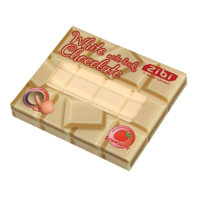 Блокнот WHITE CHOCOLATE, 90х90мм, 80 арк., нелінований, ароматизована Soft touch обкладинка, KIDS L Блокнот WHITE CHOCOLATE, 90х90мм, 80 арк., нелінований, ароматизована Soft touch обкладинка, KIDS L