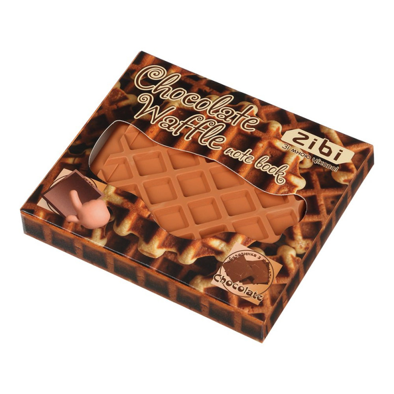 Блокнот CHOCOLATE WAFFLE, 90х90мм, 80 арк., нелінований, ароматизована Soft touch обкладинка, KIDS Блокнот CHOCOLATE WAFFLE, 90х90мм, 80 арк., нелінований, ароматизована Soft touch обкладинка, KIDS