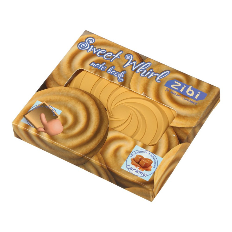 Блокнот SWEET WHIRL, 90х90мм, 80 арк., нелінований, ароматизована Soft touch обкладинка, KIDS Line