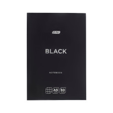 Блокнот-планшет BLACK, A5, 50арк, клітинка, клеєний, картон. обкладинка