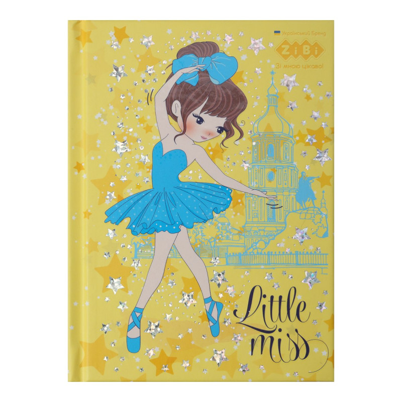 Блокнот LITTLE MISS, А-6, 64л., кл., тв. обкл., мат. лам.+лак, фольга, жовтий Блокнот LITTLE MISS, А-6, 64л., кл., тв. обкл., мат. лам.+лак, фольга, жовтий