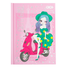 Блокнот CUTE GIRL, А-6, 64л., кл., тв. обкл., мат. лам.+лак, рожевий