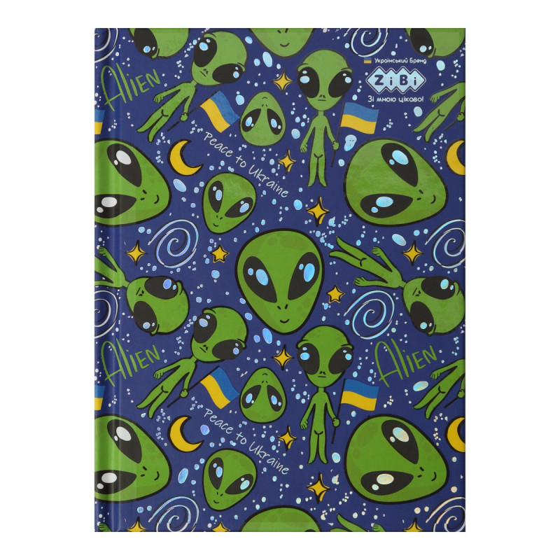 Блокнот UFO, А-6, 64л., кл., тв. обкл., мат. лам.+лак, синій, KIDS Line Блокнот UFO, А-6, 64л., кл., тв. обкл., мат. лам.+лак, синій, KIDS Line
