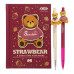 Набір 3 - BEAR TOY блокнот А6, 64 л., клітинка + 2 кулькові ручки автоматичні, KIDS Line