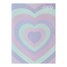 Блокнот PATTERN, А-5, 64 арк., кліт., ітгр. обкл., мат. лам.+Уфлак, KIDS Line, рожевий