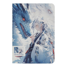 Блокнот ANIME, А6, 40 арк., клітинка, зшитий,карт.обкл., KIDS Line.