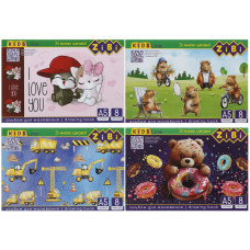 Альбом для малювання А5, 8 аркушів,120 г/м2, на скобі, KIDS Line