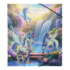 Папка для зошитів UNICORN, картонна, на гумці В5 (200х230мм), KIDS Line