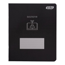 Зошит учнівський загальний BLACK, 48арк., клітинка, біологія, структ.лак, KIDS LINE
