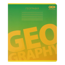 Зошит учнівський загальний GRADIENT, 48арк., клітинка, географія, структ. лак + вибір. УФ лак, KID