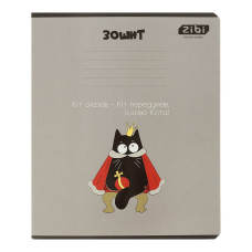 Зошит учнівський загальний CRAZY CAT, 48 арк., клітинка, оливковий, KIDS LINE
