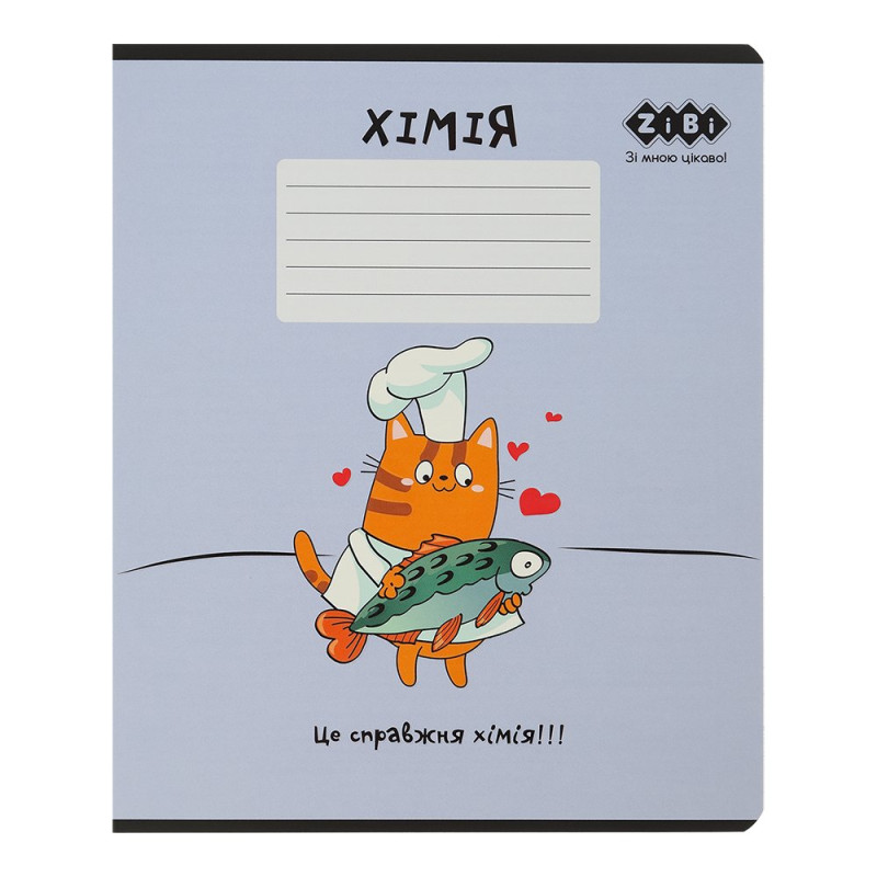 Зошит учнівський шкільний CUTE CAT, 36арк., клітинка, хімія, KIDS LINE