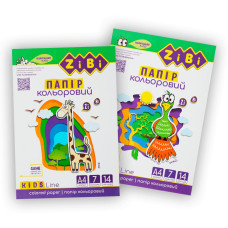 Папір кольоровий, А4, 14 аркушів,  / 7 кольорів,/  KIDS Line