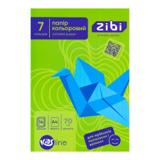 Папір кольоровий, А4, 14 аркушів, / 7 кольорів, офсет 70 г/м2, KIDS Line