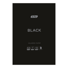 Папір кольоровий двусторонній BLACK, А4, 14 аркушів, 7 кольорів, 90 г/м2, KIDS Line