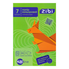 Папір кольоровий двусторонній, А4, 14 аркушів, 7 кольорів, KIDS Line.