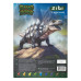 Набір кольорового картону та паперу DINO,  А4, 9 арк. картону + 9 арк. паперу, KIDS Line