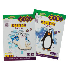 Картон білий, А4, 10 аркушів, 235г/м2, KIDS Line.