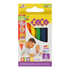Олівці кольорові  mini JUMBO, 6 кольорів, BABY Line